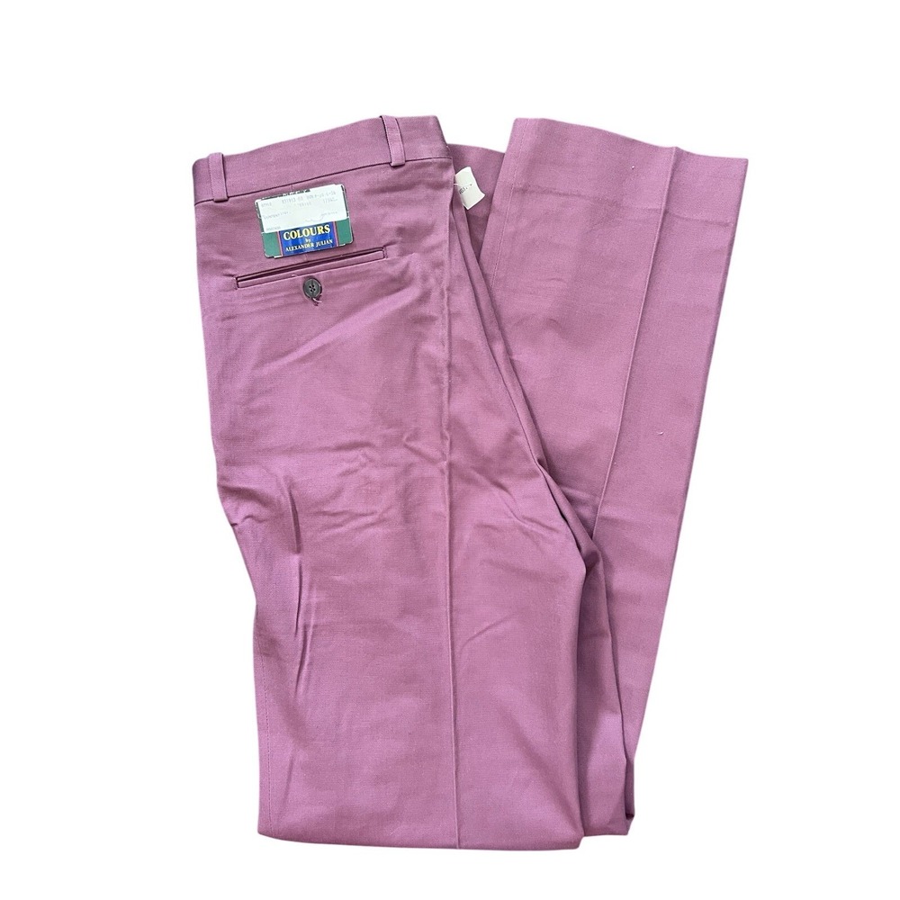 NWT Deadstock Vintage 80s Alexander Julian Colours Mens 34x36 Pants Preppy Golf